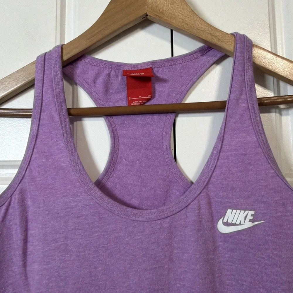 Nike Tank Top Womens Small Purple Ombre Racerback Athletic Logo 684890-510
